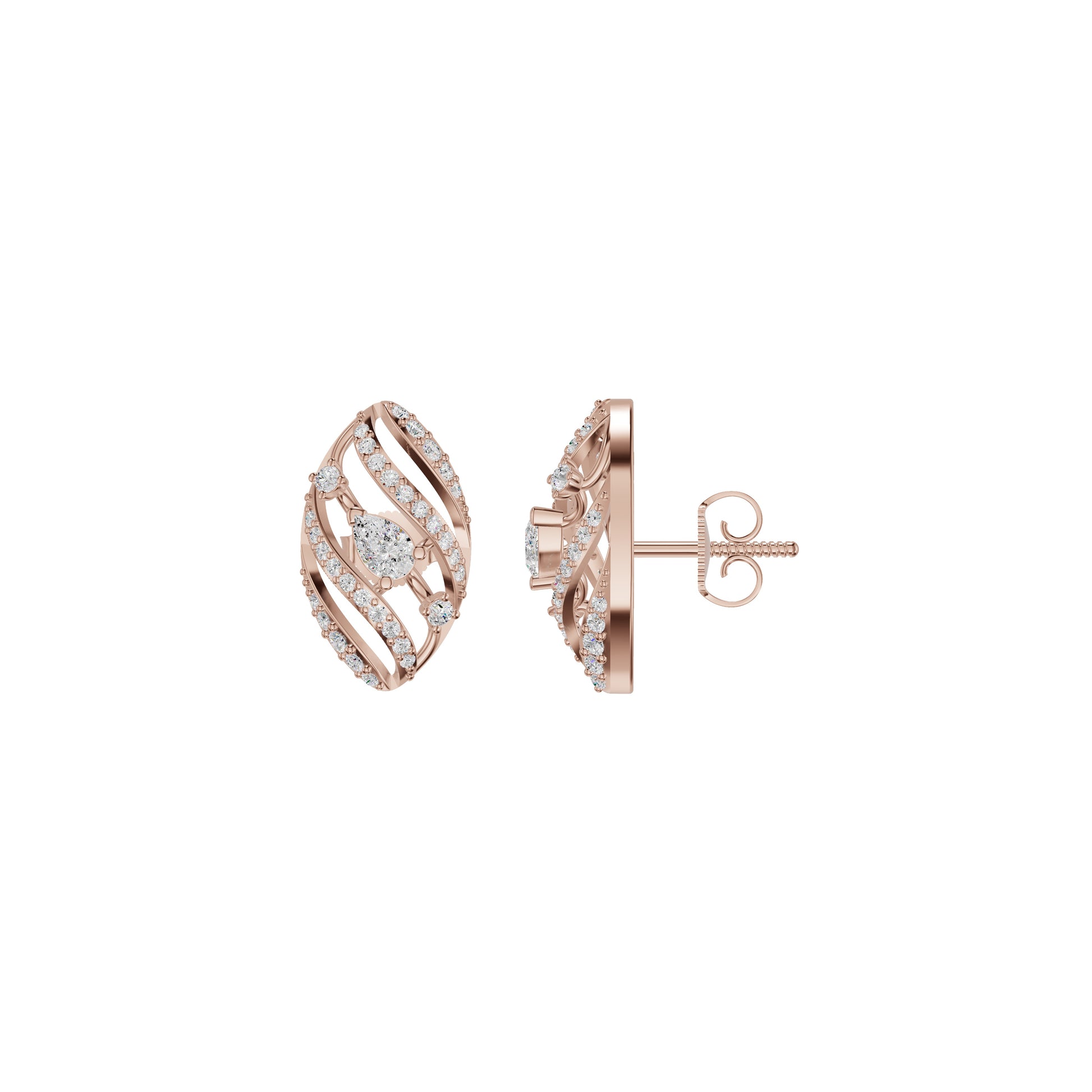 The Oracle's Eye Diamond Earrings 18 KT / Rose Gold