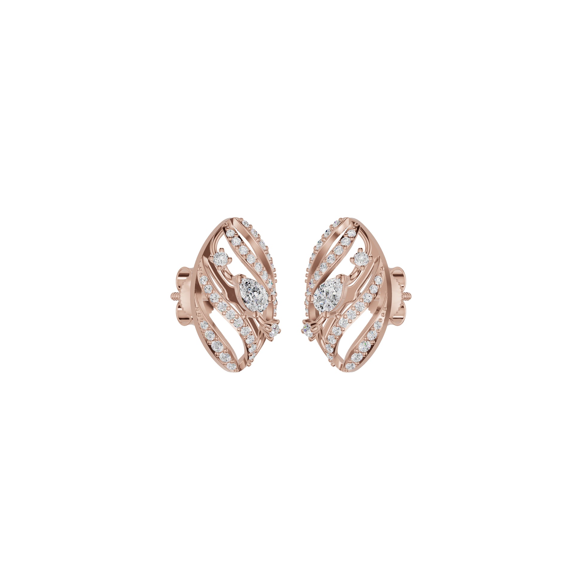 The Oracle's Eye Diamond Earrings 18 KT / Rose Gold