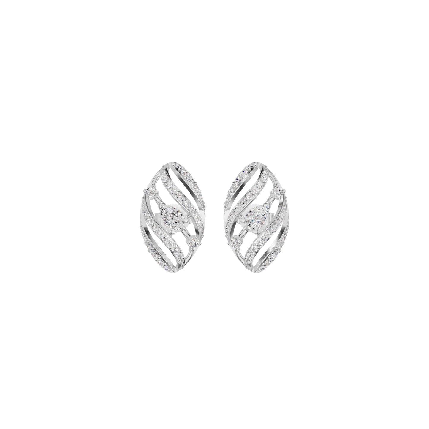 The Oracle's Eye Diamond Earrings 18 KT / White Gold