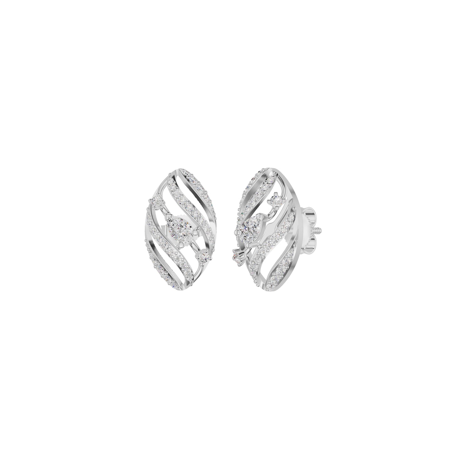 The Oracle's Eye Diamond Earrings 18 KT / White Gold