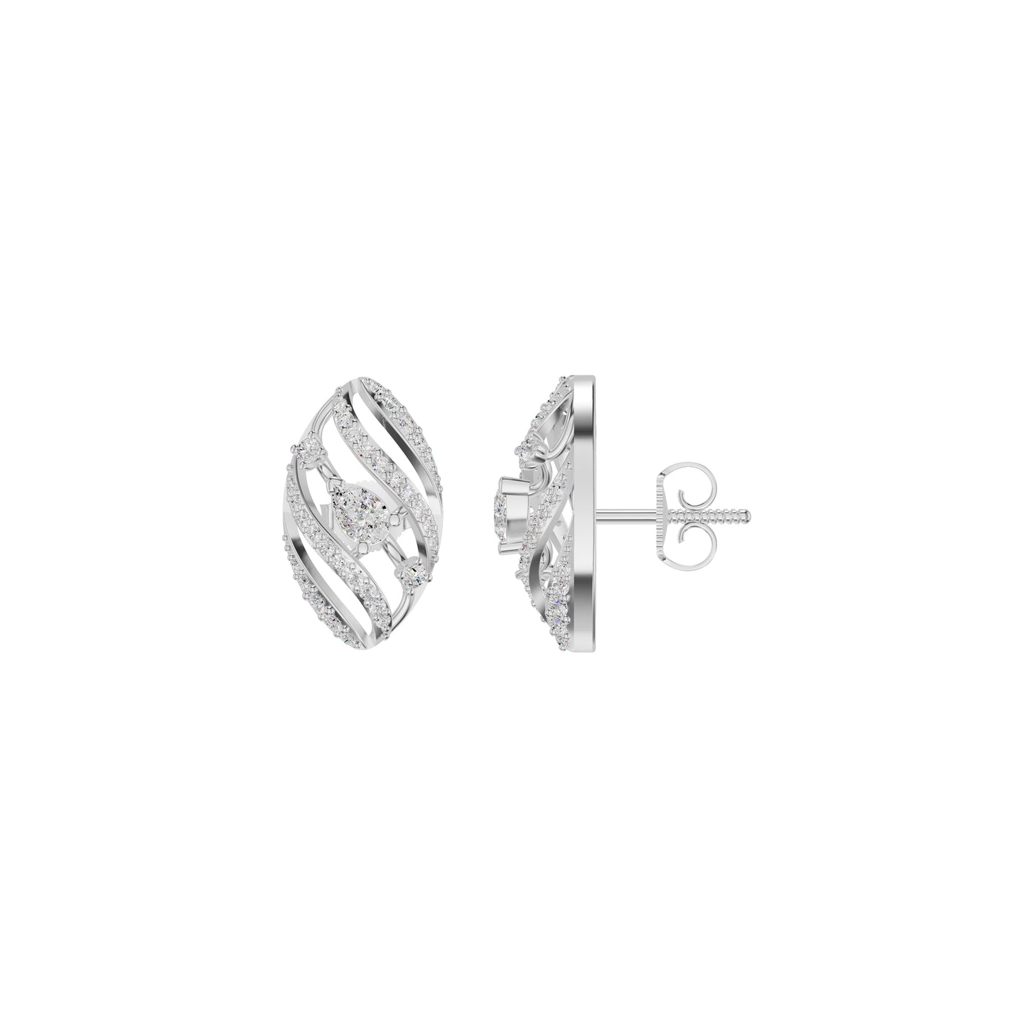 The Oracle's Eye Diamond Earrings 18 KT / White Gold
