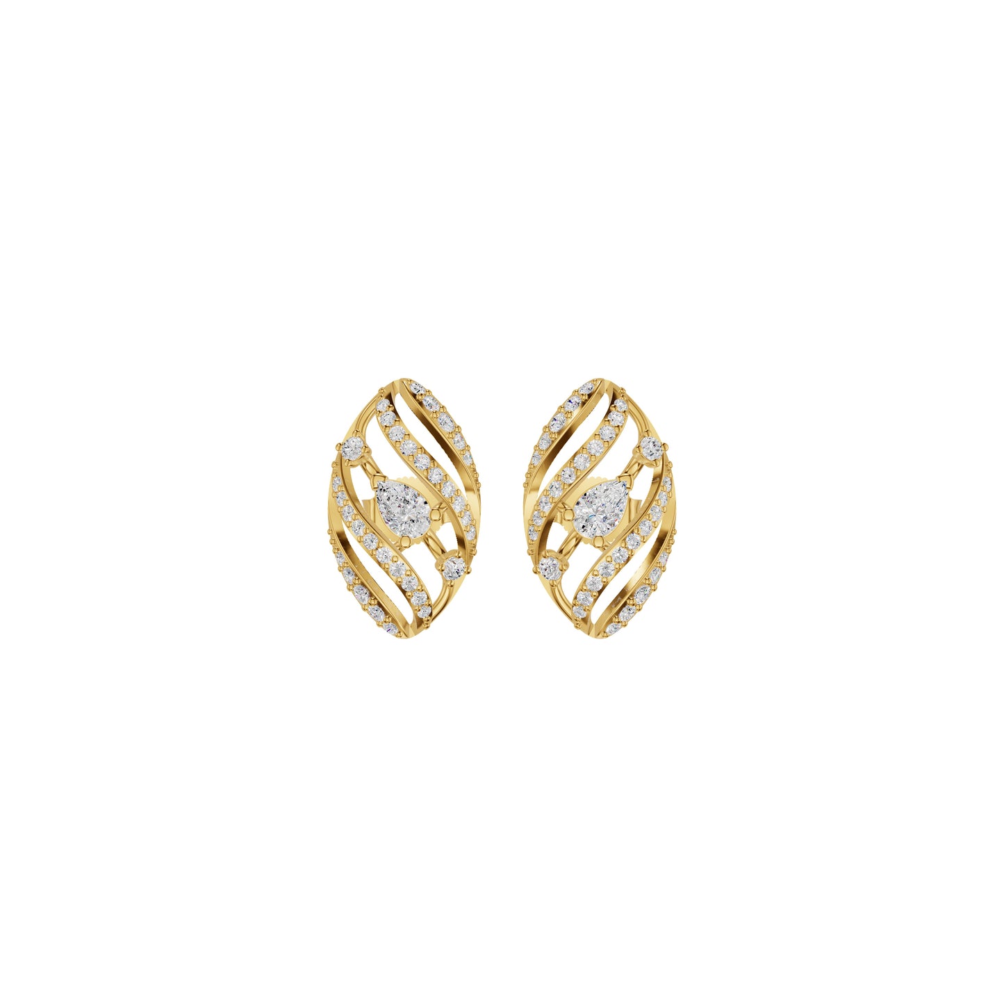 The Oracle's Eye Diamond Earrings 18 KT / Yellow Gold