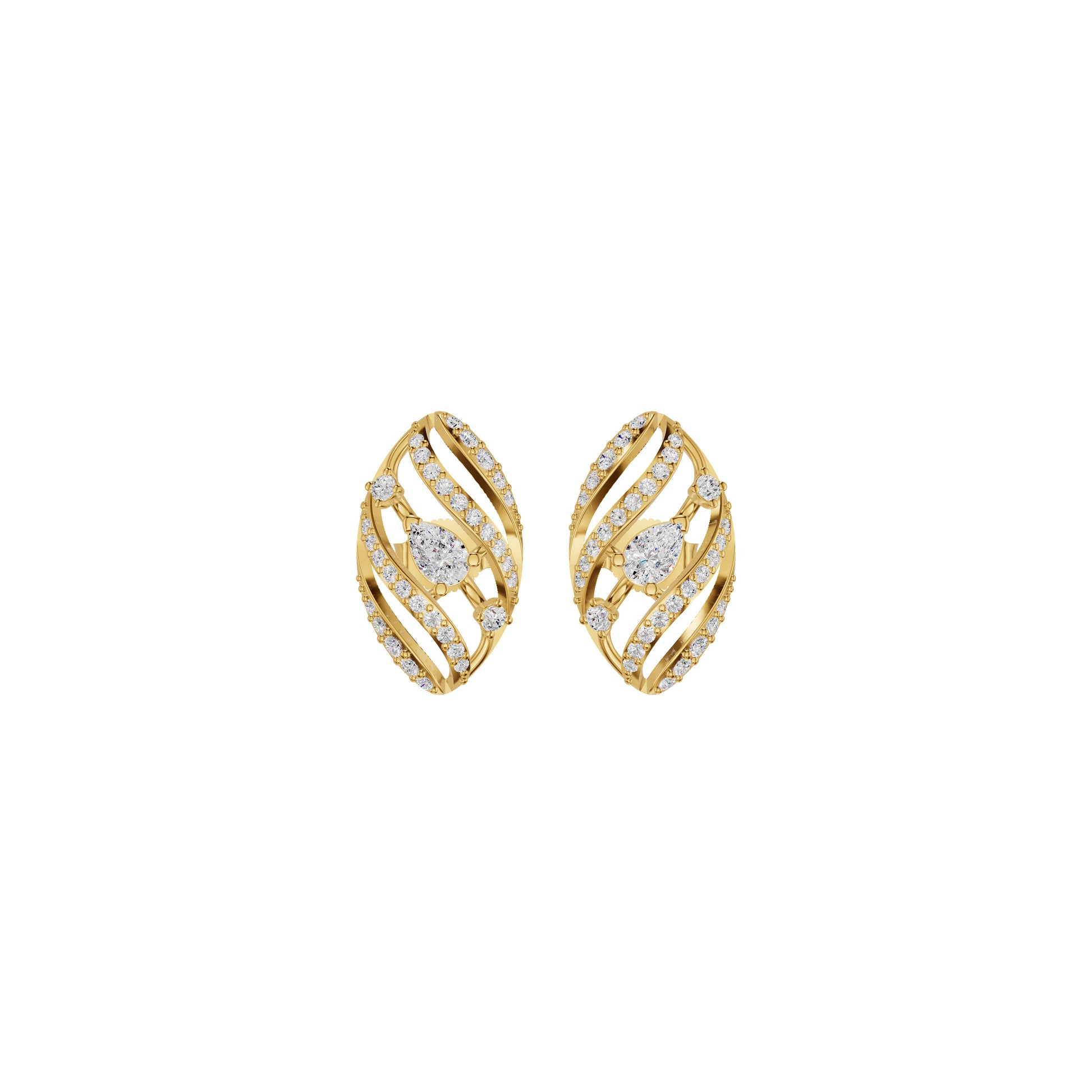 The Oracle's Eye Diamond Earrings 18 KT / Yellow Gold
