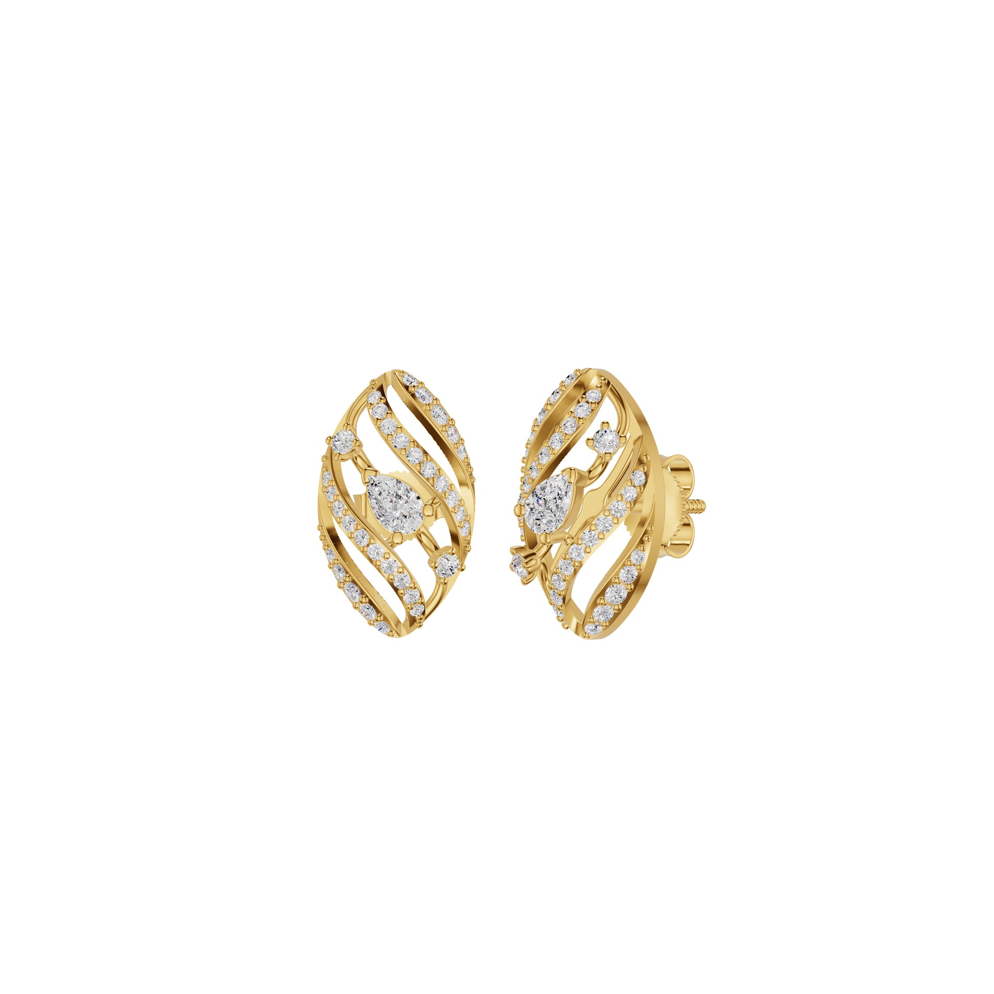 The Oracle's Eye Diamond Earrings 18 KT / Yellow Gold