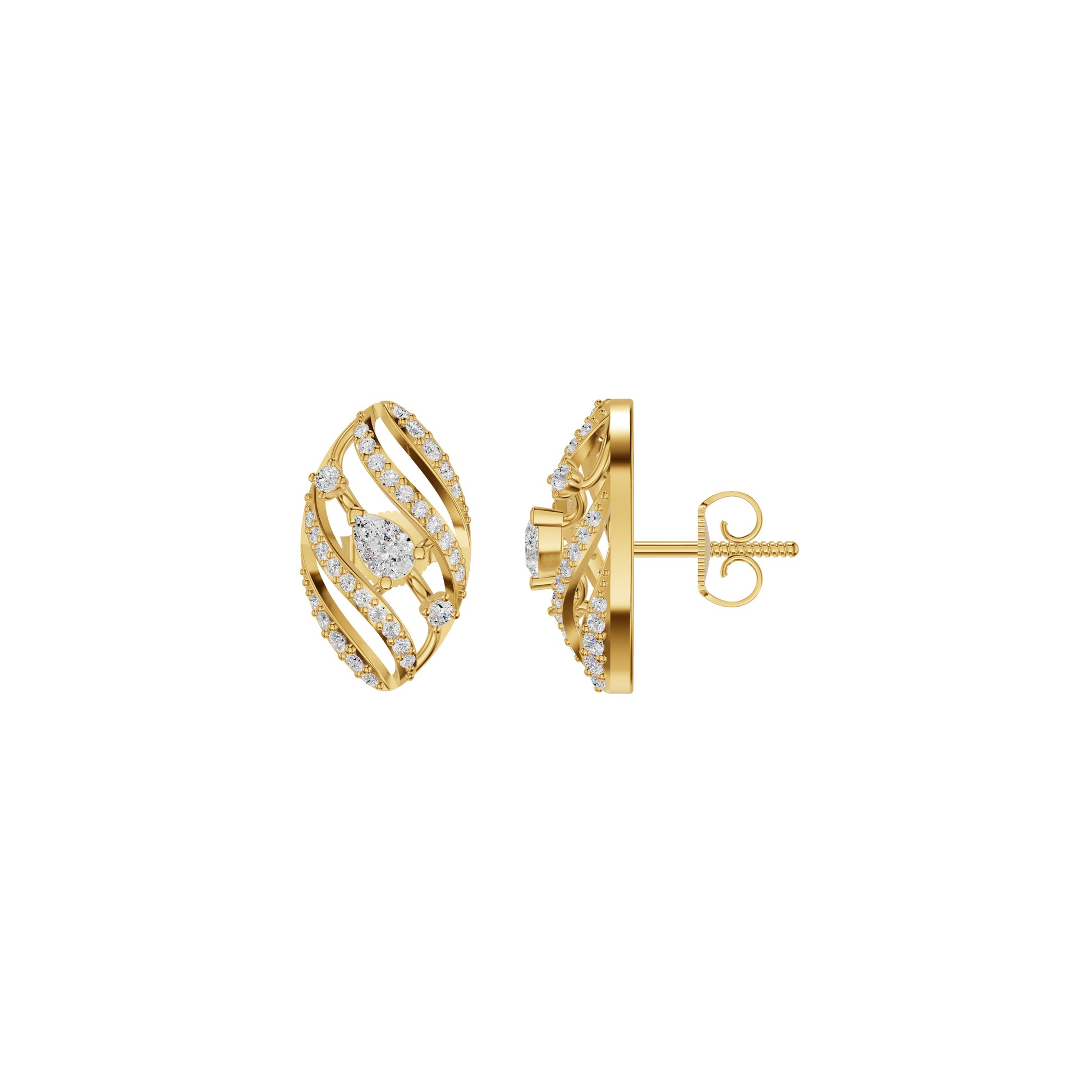 The Oracle's Eye Diamond Earrings 18 KT / Yellow Gold