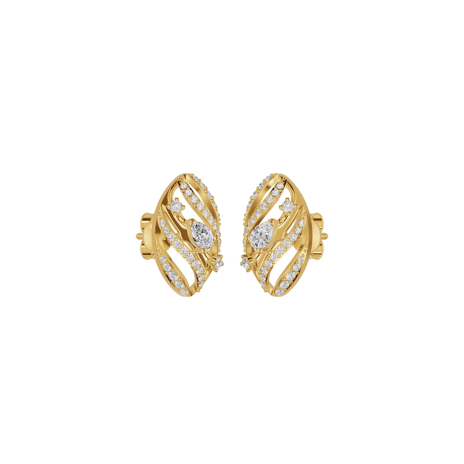 The Oracle's Eye Diamond Earrings 18 KT / Yellow Gold