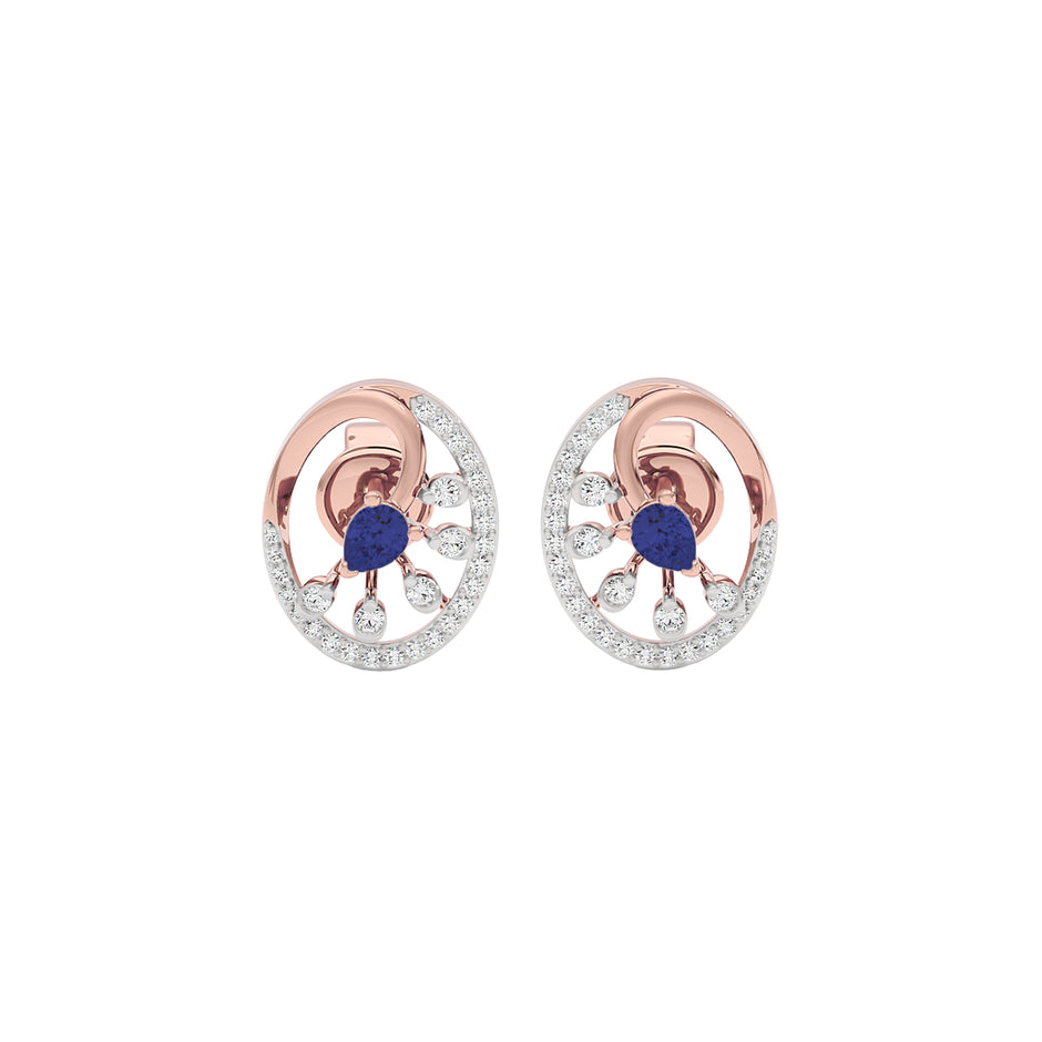 Striking Spike Diamond Earrings 18 KT / Rose Gold