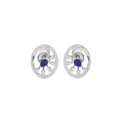 Striking Spike Diamond Earrings 18 KT / White Gold