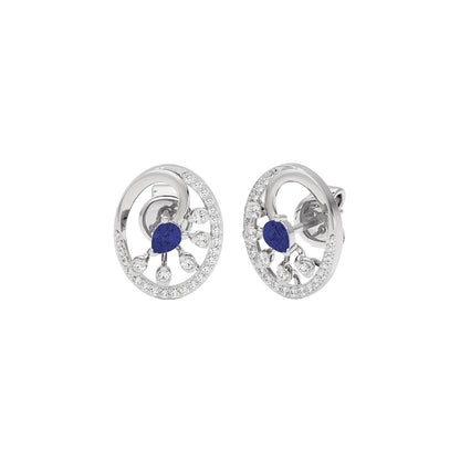 Striking Spike Diamond Earrings 18 KT / White Gold