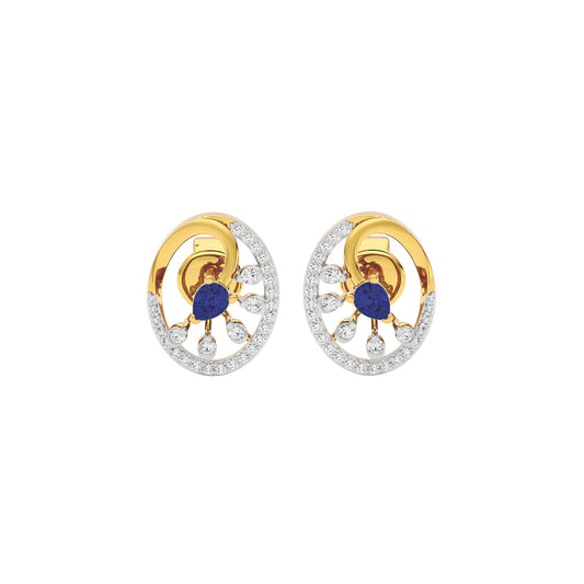 Striking Spike Diamond Earrings 18 KT / Yellow Gold
