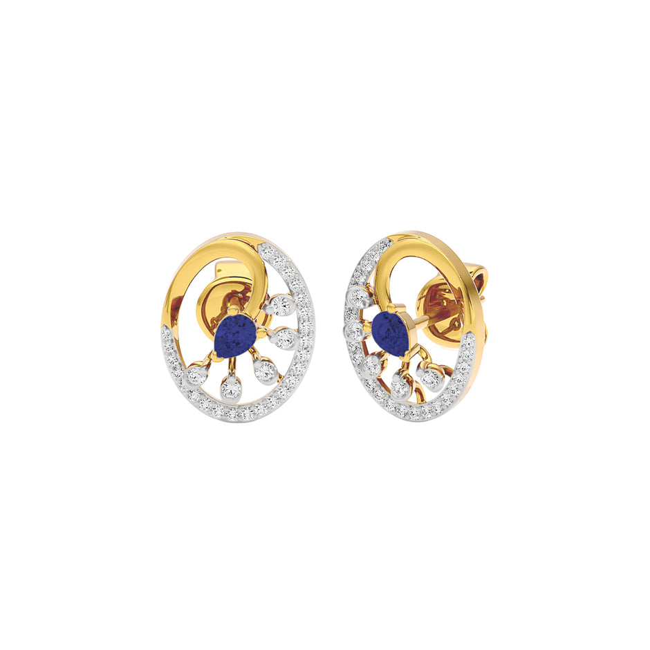Striking Spike Diamond Earrings 18 KT / Yellow Gold