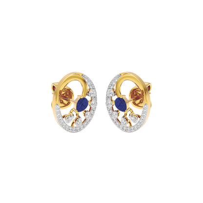 Striking Spike Diamond Earrings 18 KT / Yellow Gold