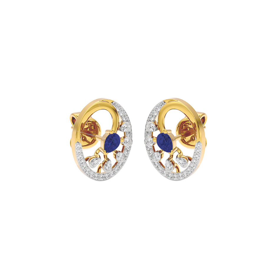 Striking Spike Diamond Earrings 18 KT / Yellow Gold