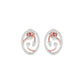 Orbital Swirl Diamond Earrings 18 KT / Rose Gold