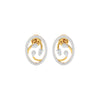 Orbital Swirl Diamond Earrings 18 KT / Yellow Gold