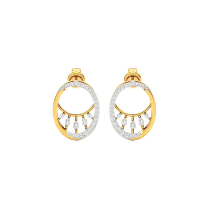 Lunar Droplet Diamond Earrings 18 KT / Yellow Gold
