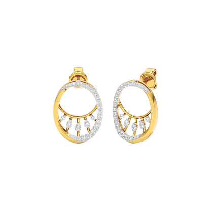 Lunar Droplet Diamond Earrings 18 KT / Yellow Gold