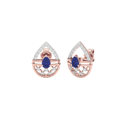 Tesellate Valve Diamond Earrings 18 KT / Rose Gold