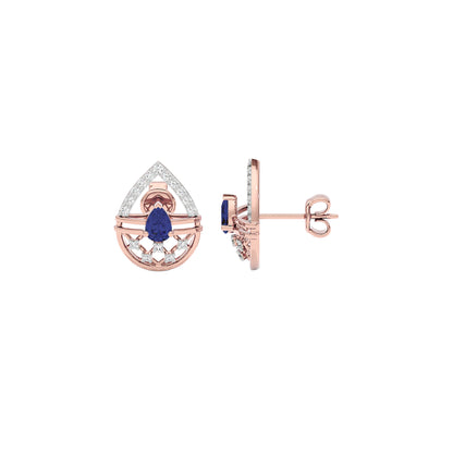 Tesellate Valve Diamond Earrings 18 KT / Rose Gold