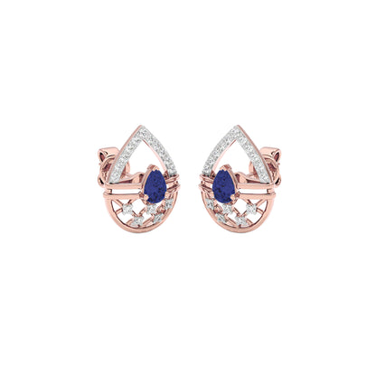 Tesellate Valve Diamond Earrings 18 KT / Rose Gold