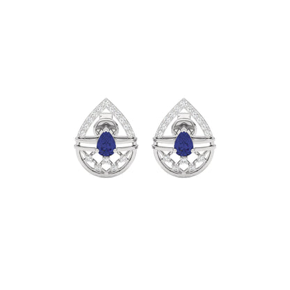 Tesellate Valve Diamond Earrings 18 KT / White Gold