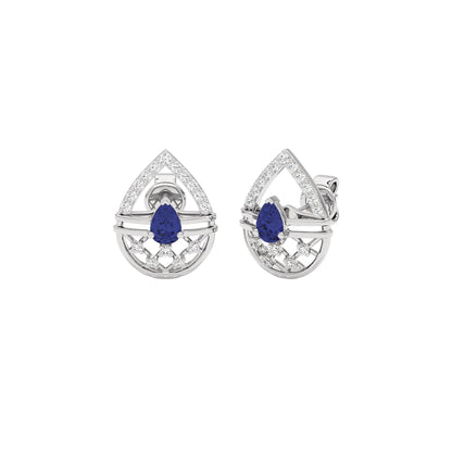 Tesellate Valve Diamond Earrings 18 KT / White Gold