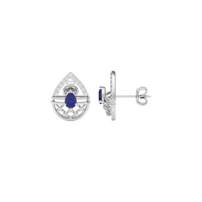 Tesellate Valve Diamond Earrings 18 KT / White Gold
