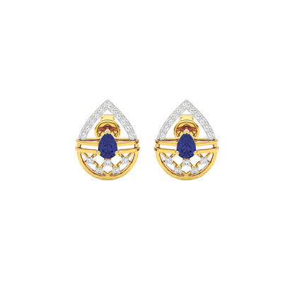 Tesellate Valve Diamond Earrings 18 KT / Yellow Gold