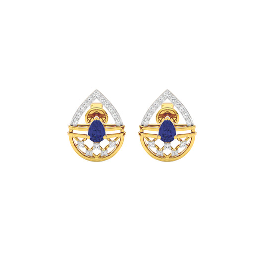 Tesellate Valve Diamond Earrings 18 KT / Yellow Gold