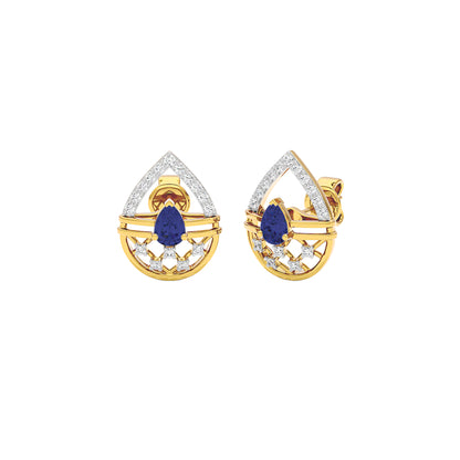 Tesellate Valve Diamond Earrings 18 KT / Yellow Gold