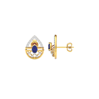 Tesellate Valve Diamond Earrings 18 KT / Yellow Gold