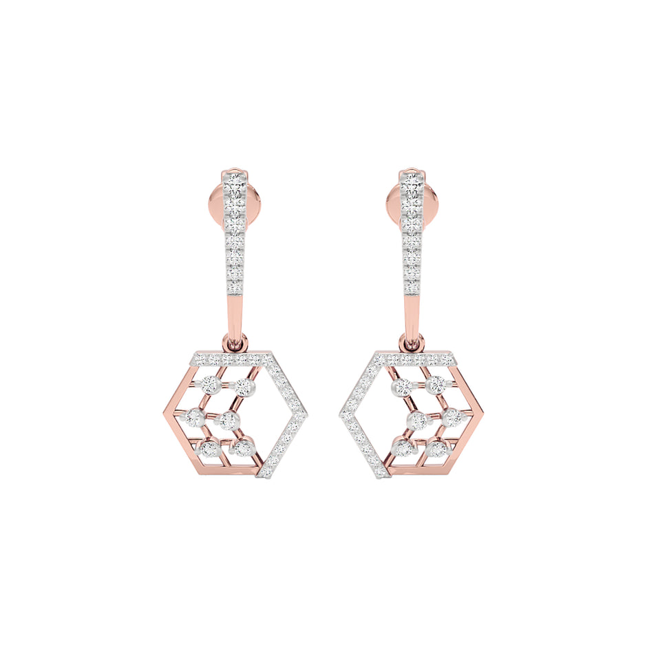 Diamond Rush Diamond Earrings 18 KT / Rose Gold