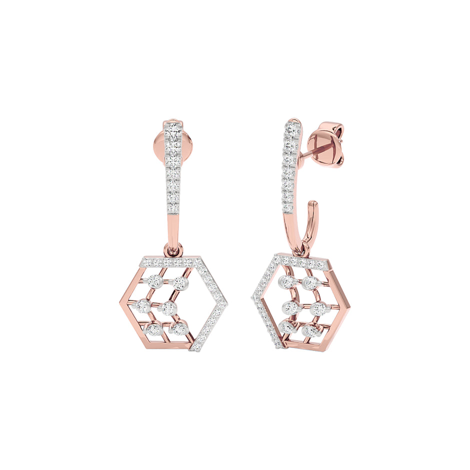 Diamond Rush Diamond Earrings 18 KT / Rose Gold