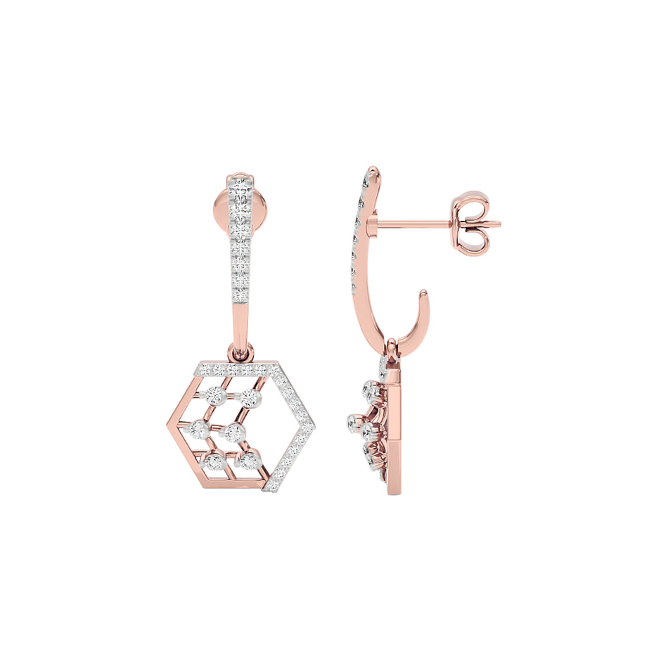 Diamond Rush Diamond Earrings 18 KT / Rose Gold