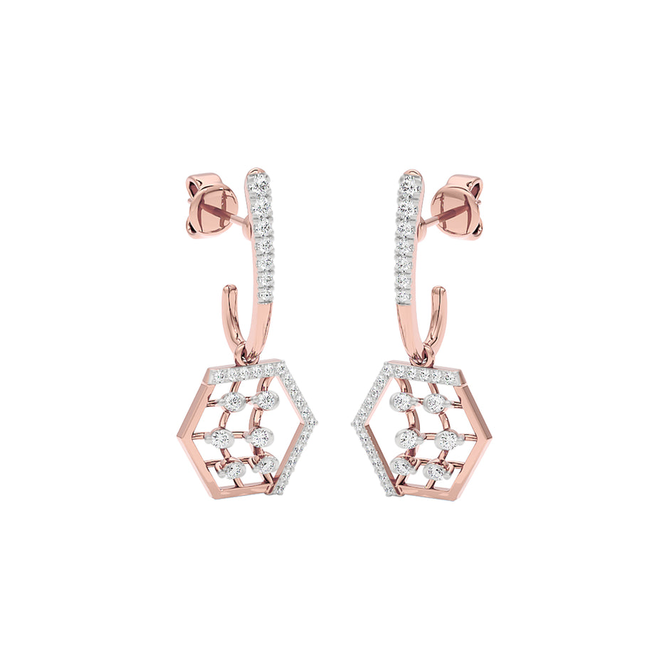 Diamond Rush Diamond Earrings 18 KT / Rose Gold