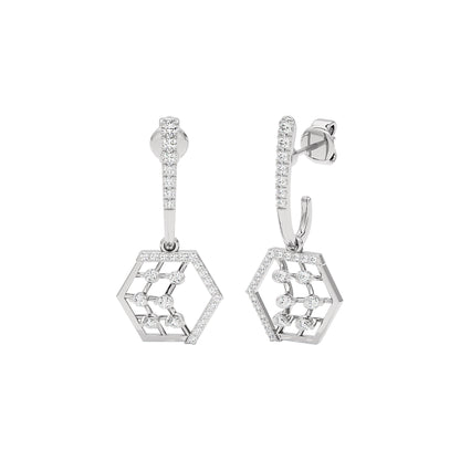 Diamond Rush Diamond Earrings 18 KT / White Gold