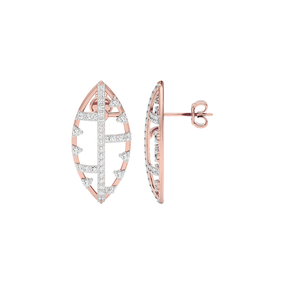 StarReign Diamond Earrings 18 KT / Rose Gold