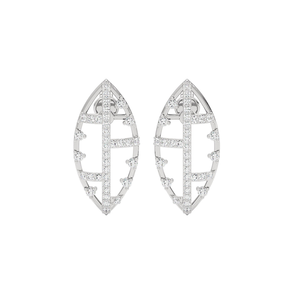 StarReign Diamond Earrings 18 KT / White Gold