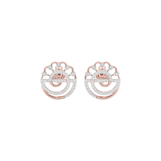 Nebula Swirl Diamond Earrings 18 KT / Rose Gold
