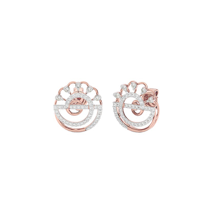 Nebula Swirl Diamond Earrings 18 KT / Rose Gold