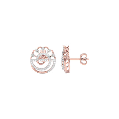 Nebula Swirl Diamond Earrings 18 KT / Rose Gold