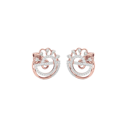 Nebula Swirl Diamond Earrings 18 KT / Rose Gold