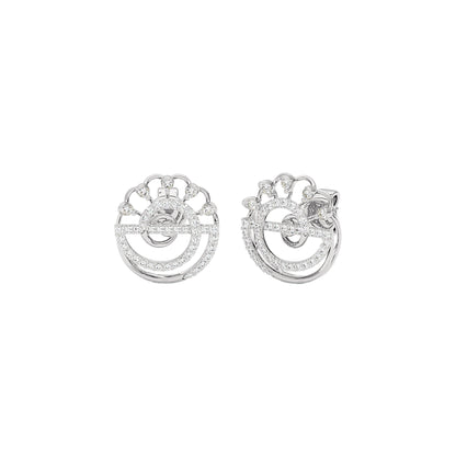 Nebula Swirl Diamond Earrings 18 KT / White Gold