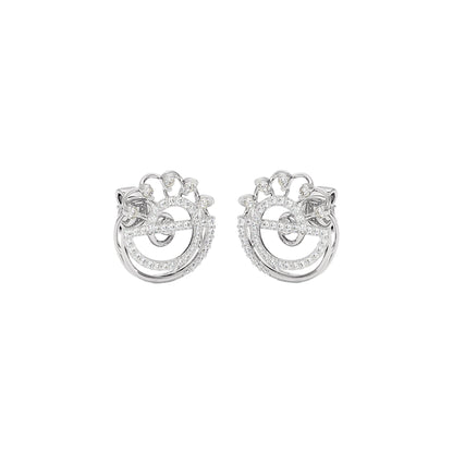 Nebula Swirl Diamond Earrings 18 KT / White Gold