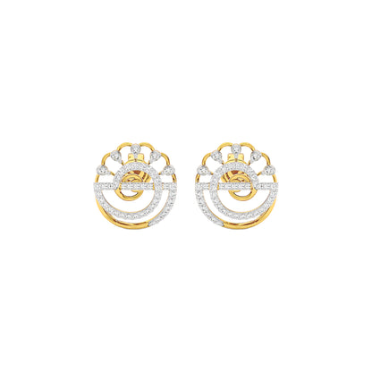 Nebula Swirl Diamond Earrings 18 KT / Yellow Gold