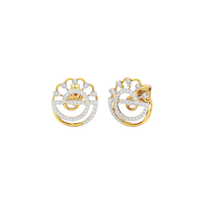 Nebula Swirl Diamond Earrings 18 KT / Yellow Gold