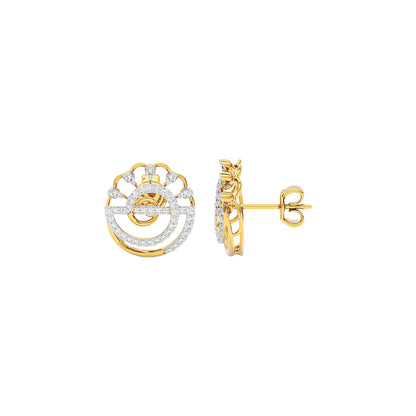Nebula Swirl Diamond Earrings 18 KT / Yellow Gold