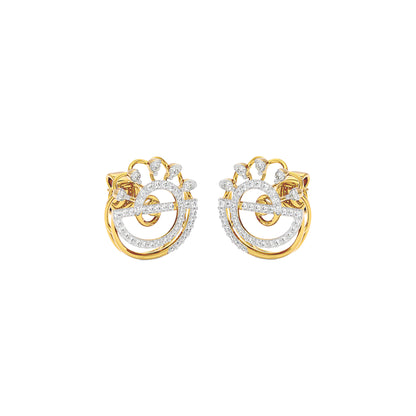 Nebula Swirl Diamond Earrings 18 KT / Yellow Gold