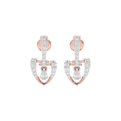 Spade of Sparkle Diamond Earrings 18 KT / Rose Gold