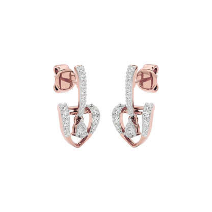 Spade of Sparkle Diamond Earrings 18 KT / Rose Gold